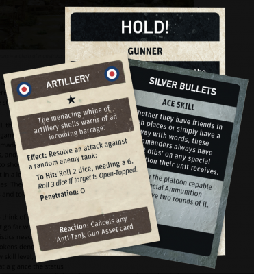 Event and asset cards