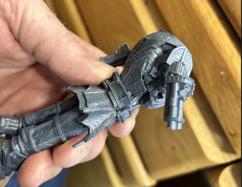 Assembly of the torso section of the Archangel from Para Bellum