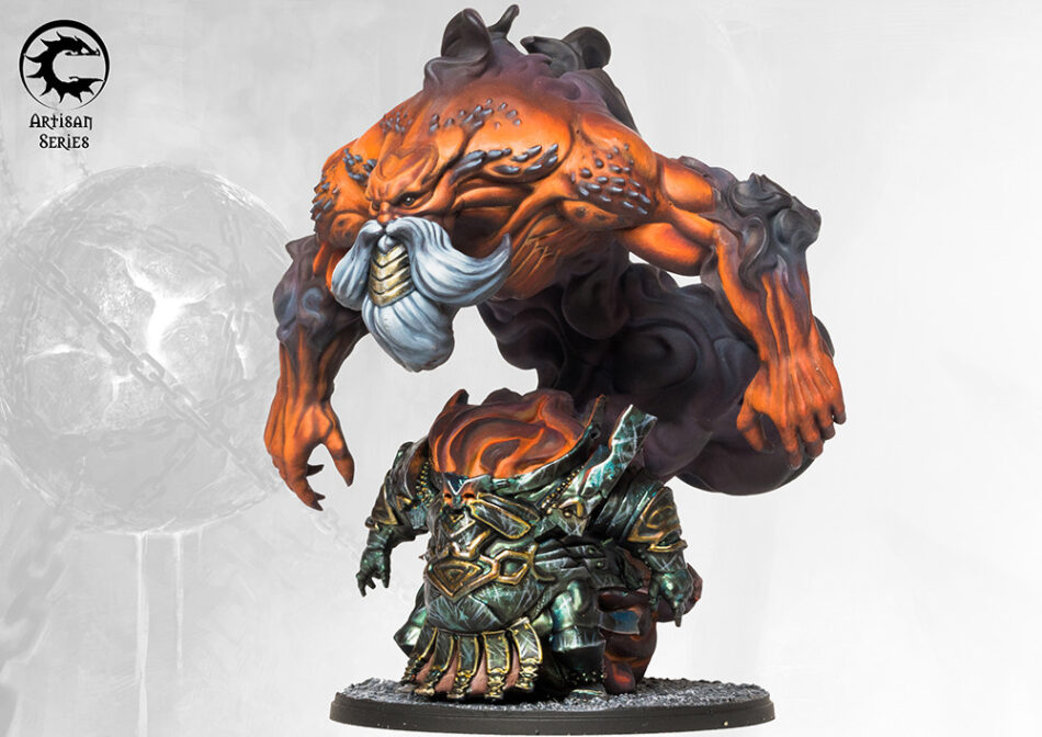 Model of The Ancestor character, a Brute sized metal automaton for the spirit of the the Dweghome ancestor.