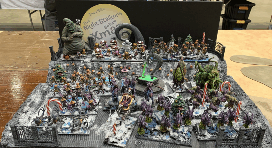 Image of a Nightstalker army on a display board at a tournament